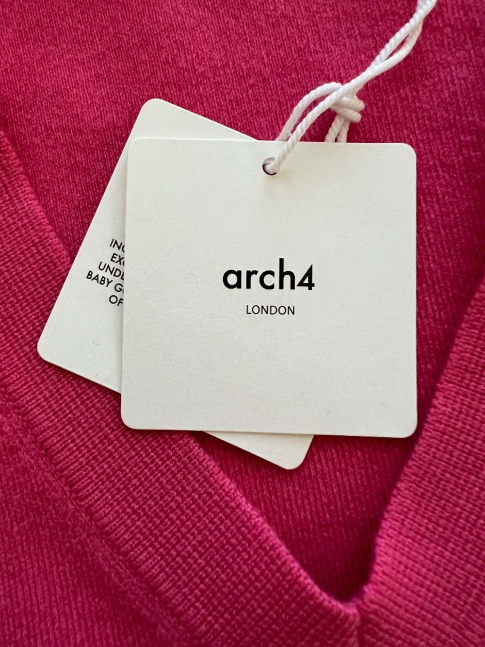 Arch4 baby goat, cashmere sweater, vest, geranium, pink, size, large, NWT - Picture 5 of 7